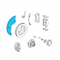 OEM 2007 Ford Explorer Sport Trac Dust Shield Diagram - 6L2Z-2K005-A