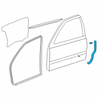 OEM 2001 Toyota 4Runner Door Weatherstrip Diagram - 67861-35040