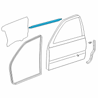 OEM 1998 Toyota 4Runner Belt Weatherstrip Diagram - 68161-35010