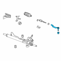 OEM 2008 Honda Accord End, Passenger Side Tie Rod Diagram - 53540-TA0-A01