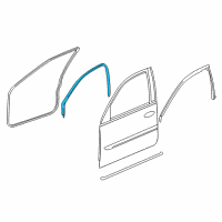 OEM 2003 Cadillac CTS Weatherstrip, Front Side Door Window Inner Diagram - 25742559