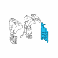OEM Toyota Highlander Heat Shield Diagram - 25587-28010