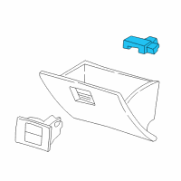 OEM Lincoln Aviator Glove Box Lamp Diagram - 2C5Z-14413-AA