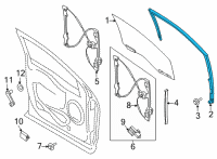 OEM 2022 Ford F-150 RUN - DOOR GLASS Diagram - ML3Z-1521596-A