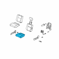 OEM 2003 Honda Element Pad Assembly, Left Front Seat Cushion Diagram - 81532-SCV-A51