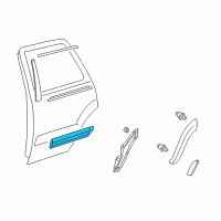 OEM 2002 Toyota Sequoia Body Side Molding Diagram - 75741-0C030-A0