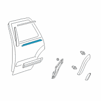 OEM Toyota Belt Weatherstrip Diagram - 75740-0C010