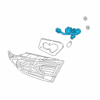 OEM 2020 Hyundai Accent Rear Combination Inside Holder & Wiring Diagram - 92490-J0110