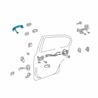 OEM 2009 Lexus GS350 Front Door Outside Handle Assembly Right Diagram - 69210-30330-B0