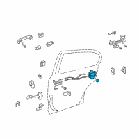 OEM Lexus GS450h Rear Door Motor Lock Assembly, Left Diagram - 69060-30541