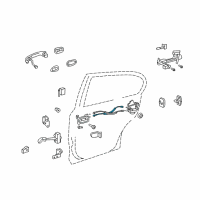 OEM Lexus GS460 Cable Assy, Rear Door Inside Locking Diagram - 69770-30280