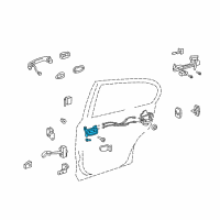 OEM Lexus IS F Front Door Inside Handle Sub-Assembly, Left Diagram - 69208-30051-C0