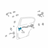 OEM 2010 Lexus GS450h Front Door Inside Handle Sub-Assembly, Left Diagram - 69208-30051-C0