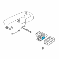 OEM 2004 Chevrolet Tracker Speedometer Body Assembly(On Esn) Diagram - 91174673