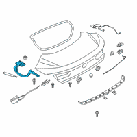 OEM 2022 BMW M8 Left Trunk Lid Hinge Diagram - 41-00-7-417-255