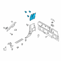 OEM 2022 Ford F-250 Super Duty Upper Pillar Trim Diagram - HC3Z-25278D13-AC