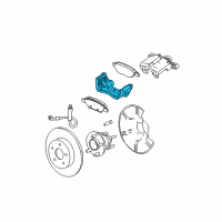 OEM 2009 Chevrolet Cobalt Bracket-Rear Brake Caliper Diagram - 25869424