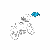 OEM 2009 Chevrolet Cobalt Caliper Kit-Rear Brake Diagram - 25902073