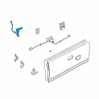 OEM Chevrolet S10 Pick Up Box End Gate Latch (W/Cable) Diagram - 15912467