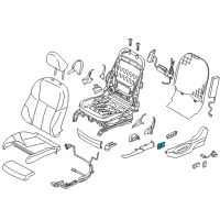 OEM 2019 Infiniti Q50 Front Seat Switch Assembly, Left Diagram - 87066-4HB1C