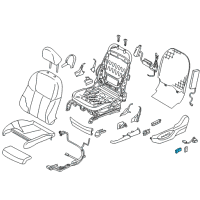 OEM 2016 Infiniti QX50 Front Seat Slide Switch Knob, Right Diagram - 87012-JK65A