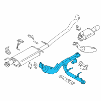 OEM Ford Converter & Pipe Diagram - FL1Z-5E212-C