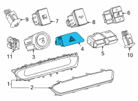 OEM 2020 Toyota Mirai Hazard Switch Diagram - 84332-62021