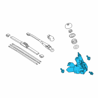 OEM 2019 Honda Civic Motor, Wiper Diagram - 76710-TGG-A01