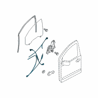 OEM 2005 Nissan Frontier Regulator Assy-Door Window, LH Diagram - 80721-EA000