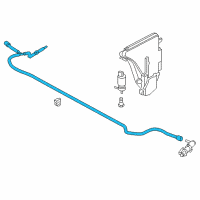 OEM BMW 640i Gran Coupe Hose Line, Headlight Cleaning System Diagram - 61-67-7-274-557