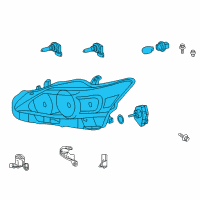 OEM 2014 Lexus CT200h Headlamp Assembly, Right Diagram - 81110-76012