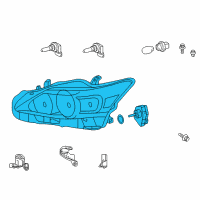 OEM 2014 Lexus CT200h Headlamp Unit Assembly, Right Diagram - 81130-76012