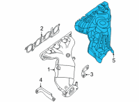 OEM 2021 Nissan Versa Cover-Exhaust Manifold Diagram - 16590-5RB1A