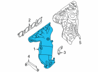 OEM 2020 Nissan Kicks MANIFOLD ASSY-EXHAUST W/CATALYST Diagram - 140E2-9VB0B