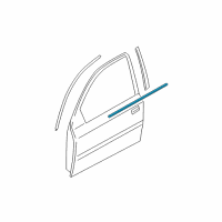OEM Hyundai Weatherstrip-Front Door Belt Outside, LH Diagram - 82210-1E200
