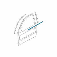 OEM 2007 Hyundai Accent Weatherstrip-Front Door Belt Outside, LH Diagram - 82210-1E200