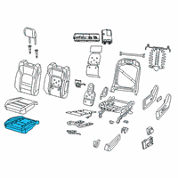 OEM Ram Seat Cushion Foam Diagram - 68299842AC