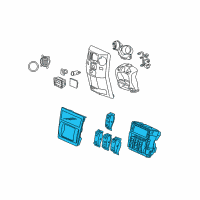 OEM 2010 Honda Pilot Control Assy., RR. Auto Air Conditioner *B167L* (BALTIC BLUE) Diagram - 79650-SZA-A41ZE