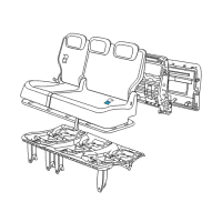 OEM Ram C/V Seat Cushion Third Row Foam Diagram - 68102125AA