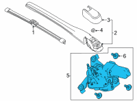 OEM Honda Civic MOTOR, RR- WSW Diagram - 76700-T47-A01