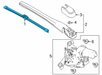 OEM 2022 Honda Civic BLADE, WSW (300MM) Diagram - 76730-T43-003