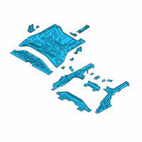 OEM 2021 Hyundai Kona Electric Panel Complete-Rear Floor Diagram - 65500-K4000