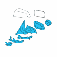 OEM 2013 BMW 740i Exterior Mirror Without Glass, Heated, Left Diagram - 51-16-7-308-495