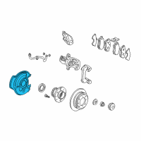 OEM 1993 Honda Civic Splash Guard, Right Rear Diagram - 43253-SK7-020