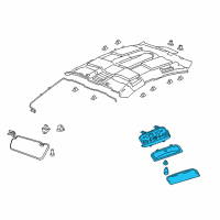 OEM 2015 Chevrolet Caprice Dome Lamp Assembly Diagram - 92189674