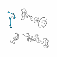 OEM 2000 Honda CR-V Sensor Assembly, Left Front Diagram - 57455-S10-000