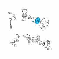 OEM 2000 Honda CR-V Hub Assembly, Front Diagram - 44600-S47-000