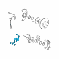 OEM 1997 Honda CR-V Hose Set, Left Front Brake Diagram - 01465-S10-010