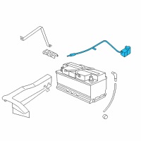 OEM 2009 BMW 750Li Positive Battery Cable Diagram - 61-12-9-217-033