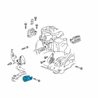 OEM GMC Acadia Transmission Mount Diagram - 22983065